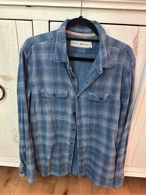 The Normal Brand Blue Plaid Casual Button-Down Shirt